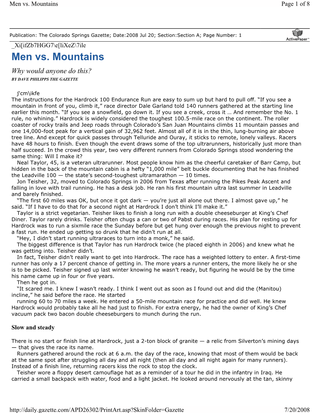 Men Vs. Mountains Page 1 of 8