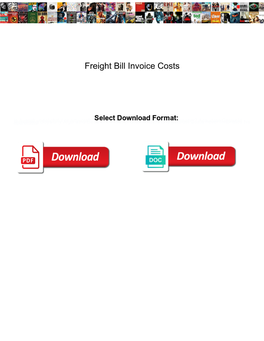 Freight Bill Invoice Costs
