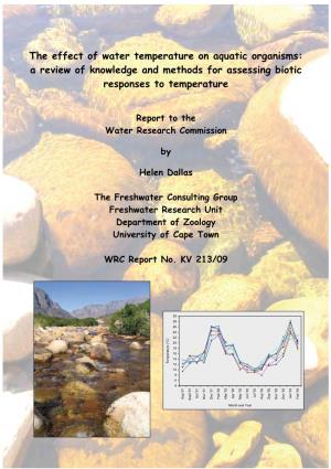 The Effect of Water Temperature on Aquatic Organisms: a Review of Knowledge and Methods for Assessing Biotic Responses to Temperature