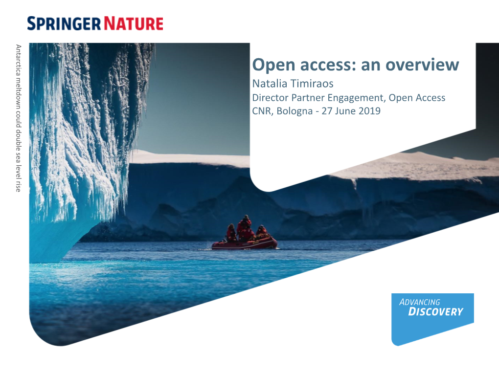 Springer Nature’S Portfolios, and Policies