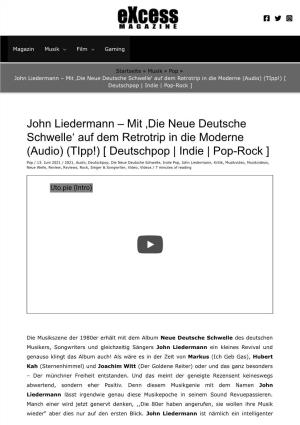 John Liedermann – Mit ‚Die Neue Deutsche Schwelle' Auf