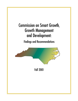 Commission on Smart Growth, Growth Management and Development: Findings and Recommendations