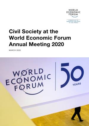 Civil Society at the World Economic Forum Annual Meeting 2020