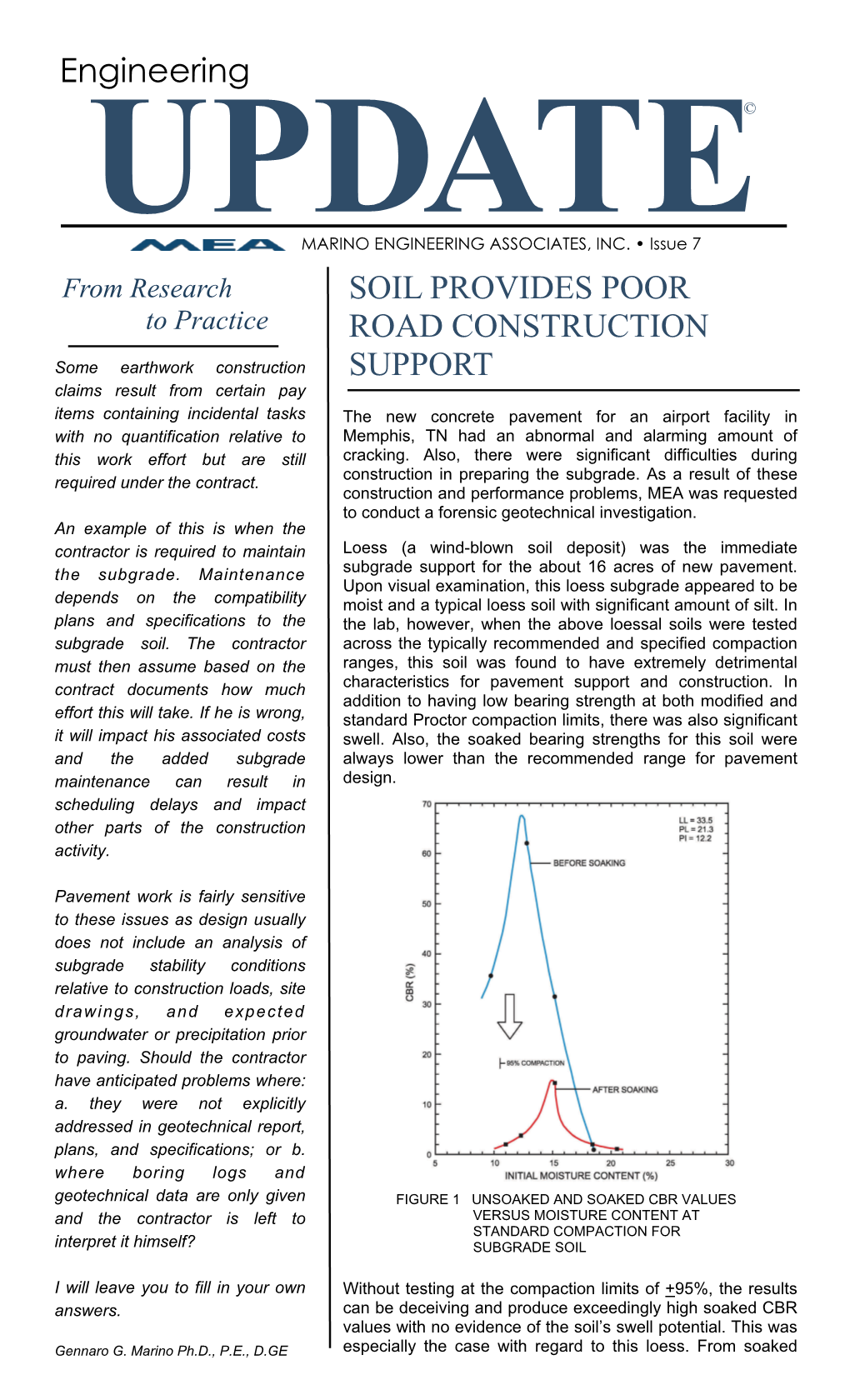 Soil Provides Poor Road Construction Support