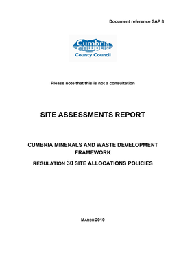 Site Assessments Report