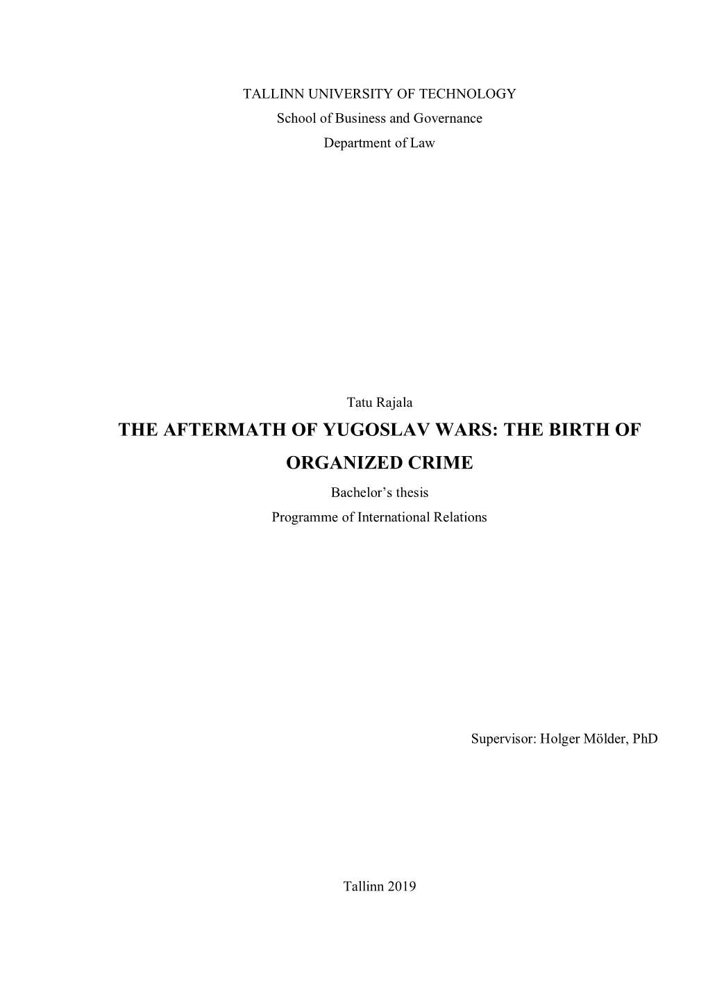 bachelor thesis in international relations