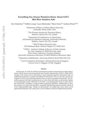 Everything You Always Wanted to Know About LOCC