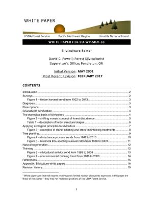 Silviculture Facts White Paper