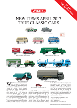New Items April 2017 True Classic Cars