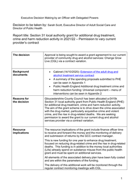 Executive Decision Paper Drug Grant 230421 Signed For