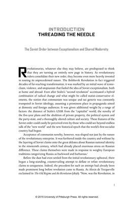 Introduction Threading the Needle