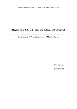 Staying Safe Online: Gender and Safety on the Internet