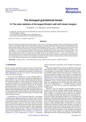 The Strongest Gravitational Lenses IV