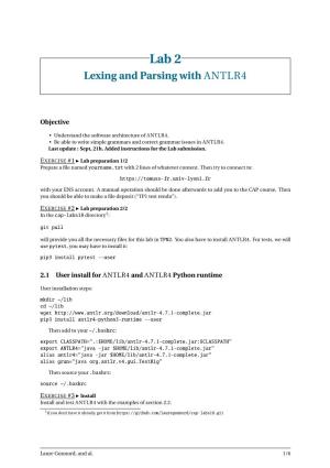 Lexing and Parsing with ANTLR4