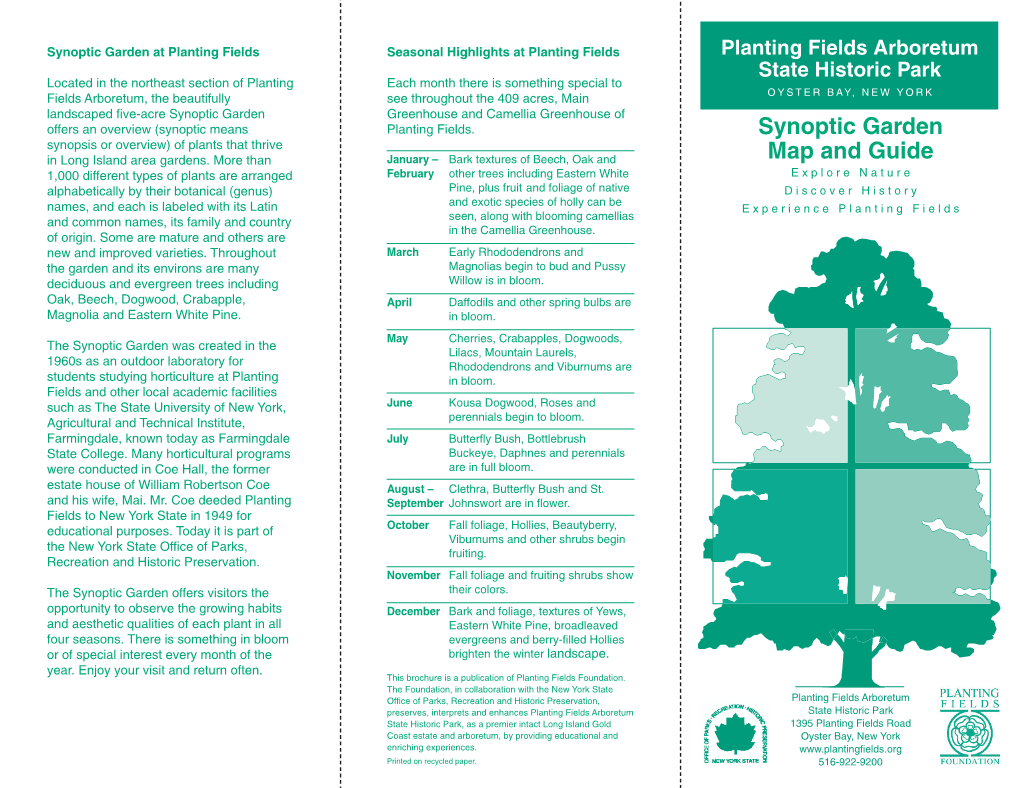 Synoptic Garden Map and Guide