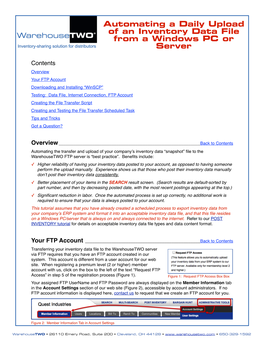 Automating a Daily Upload of an Inventory Data File from a Windows PC Or Server