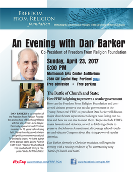 An Evening with Dan Barker