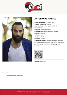 Antonio De Matteo