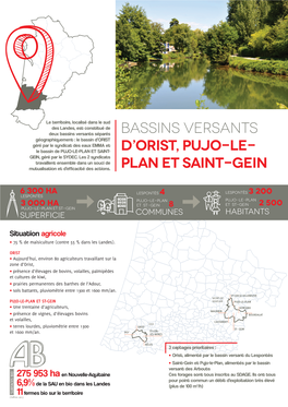 Bassins Versants D'orist, Pujo-Le- Plan Et Saint-Gein