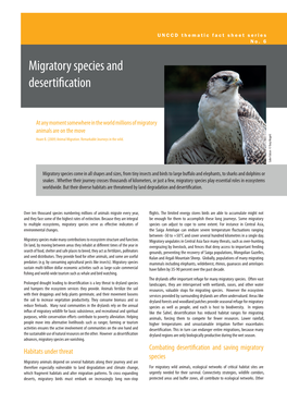 Migratory Species and Desertification
