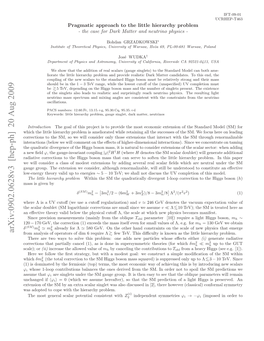 Arxiv:0902.0628V3 [Hep-Ph] 20 Aug 2009 Nhne If Unchanged Suethat Assume Xeso Ftes Ya Xr Clrsnltwsas Icse N[2], in Problem