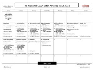 The National CCAA Latin America Tour 2018