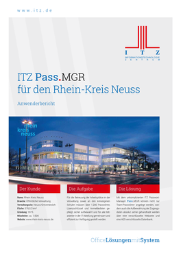 ITZ Für Den Rhein-Kreis Neuss