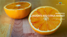 Insights Into Citrus Market