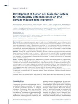 Development of Human Cell Biosensor System for Genotoxicity Detection Based on DNA Damage-Induced Gene Expression