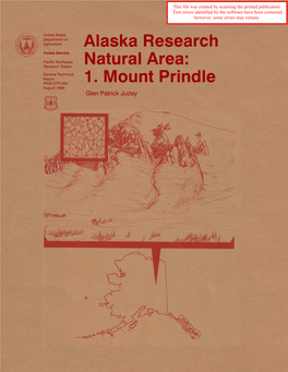 Alaska Research Natural Area: 1. Mount Prindle."