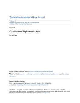 Constitutional Fig Leaves in Asia