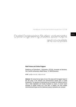 01-Crystal Engineering Studies