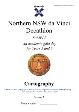 Northern NSW Da Vinci Decathlon SAMPLE an Academic Gala Day for Years 5 and 6