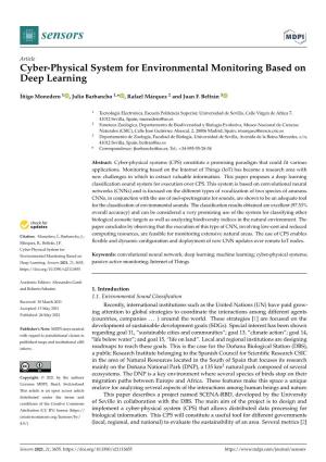 Cyber-Physical System for Environmental Monitoring Based on Deep Learning