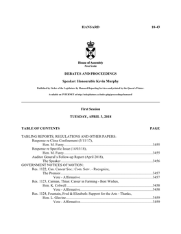 Hansard 18-43 Debates And