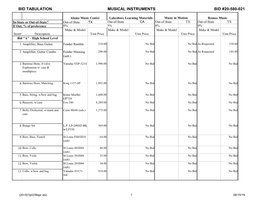 Bid Tabulation Musical Instruments Bid #20-580-021