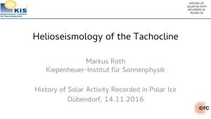 Helioseismology of the Tachocline