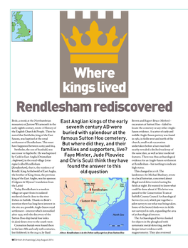 Where Kings Lived Rendlesham Rediscovered