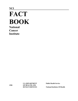 NCI Budget Fact Book for Fiscal Year 1998