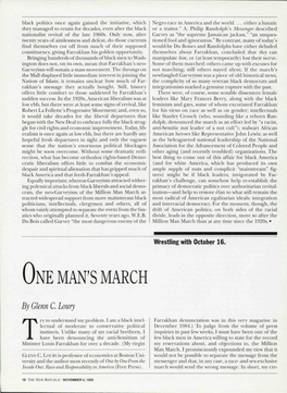 O N E Man's March