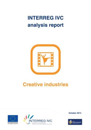 INTERREG IVC Analysis Report Creative Industries