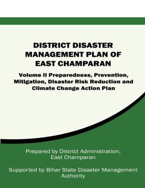 District Disaster Preparedness and Risk Reduction Plan of East Champaran
