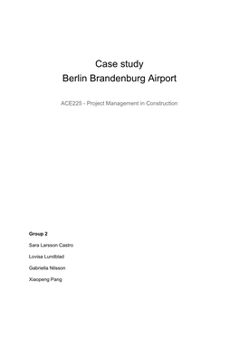 Case Study Berlin Brandenburg Airport