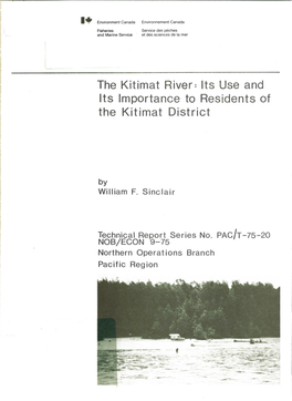 The Kitimat River: Its Use and Its Importance to Residents of the Kitimat District