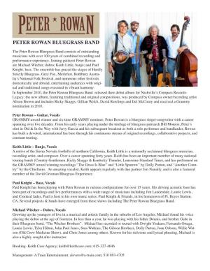 Peter Rowan Bluegrass Band