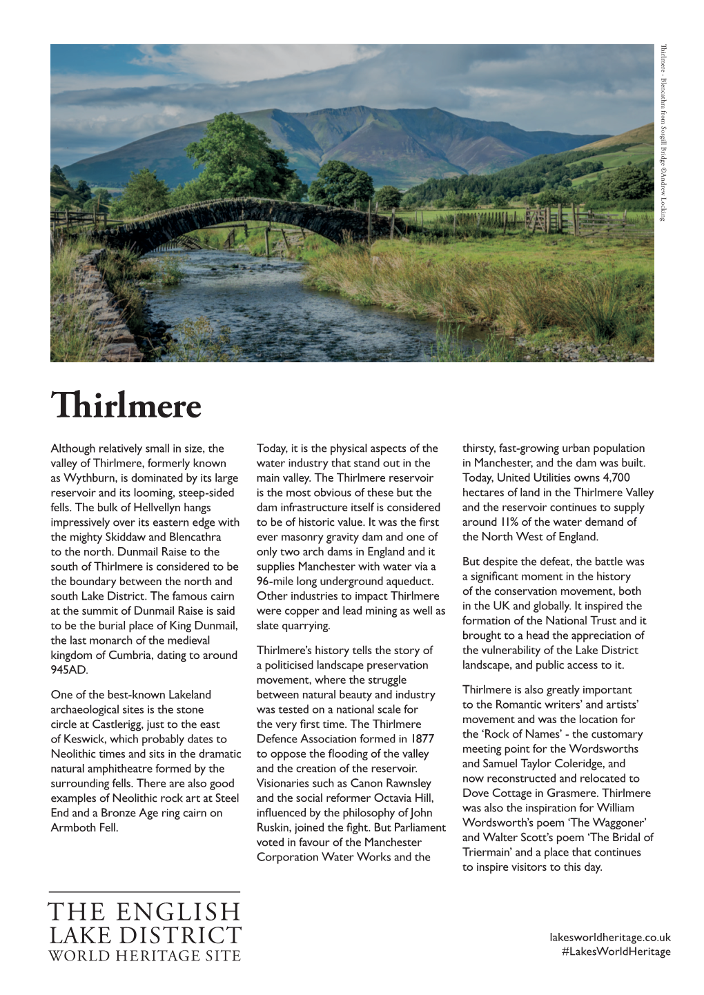 Thirlmere - Blencathra from Sosgill Bridge ©Andrew Locking ©Andrew Bridge Sosgill from Blencathra - Thirlmere