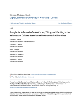 Postglacial Inflation-Deflation Cycles, Tilting, and Faulting in the Yellowstone E Caldera Based on Yellowstone Lake Shorelines