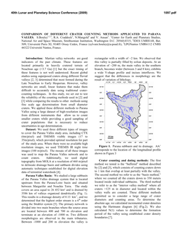 Comparison of Different Crater Counting Methods Applicated to Parana Valles