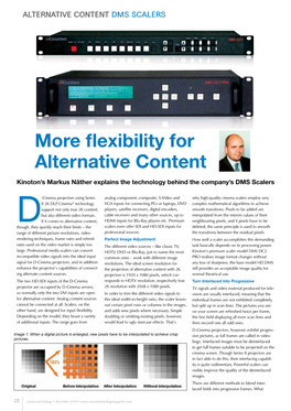 Flexibility for Alternative Content