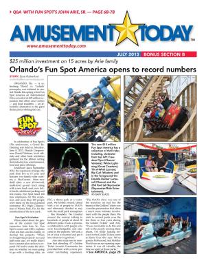 Orlando's Fun Spot America Opens to Record Numbers